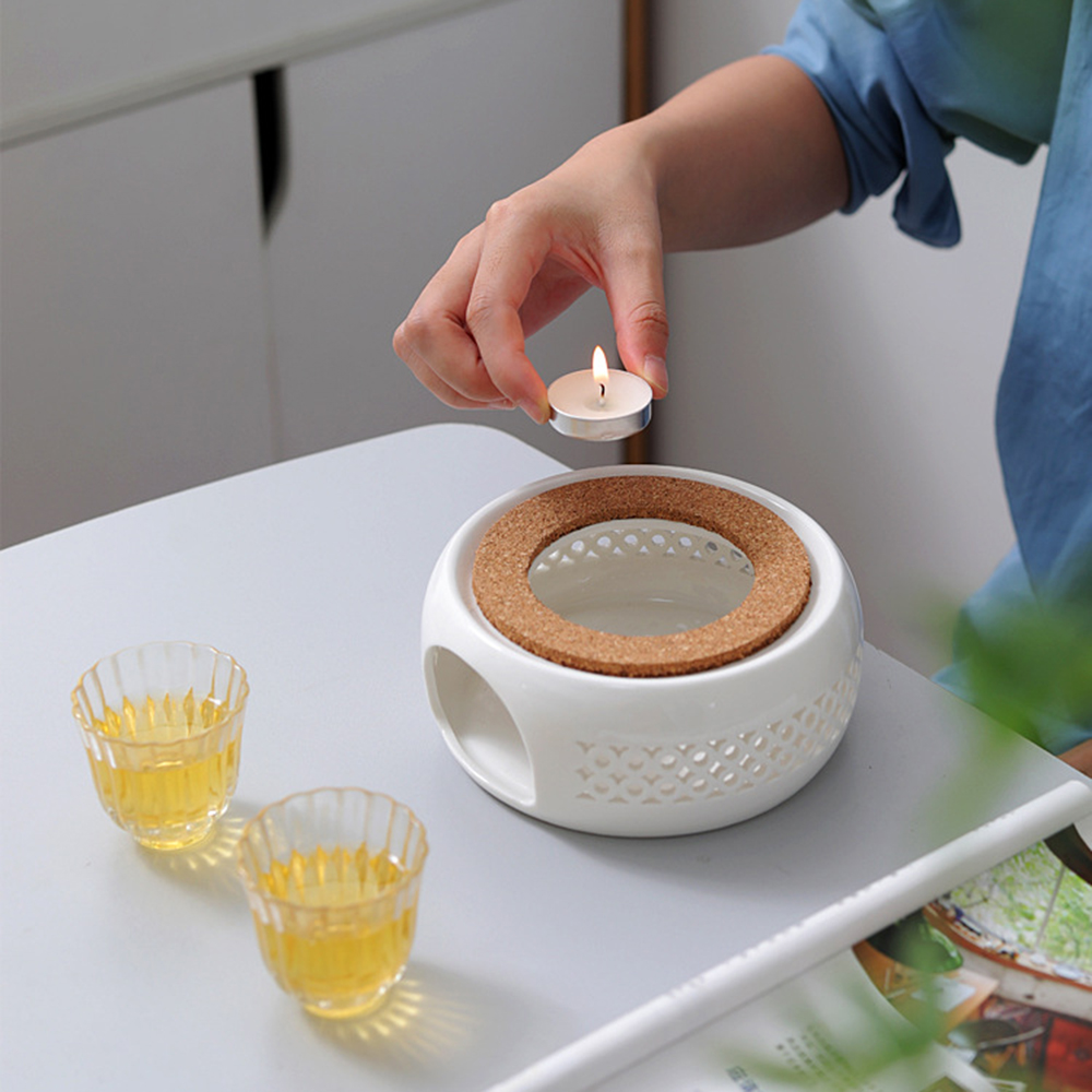 Coffee Tea Warmer - Ceramic Teapot Heaters With Cork Cushion
