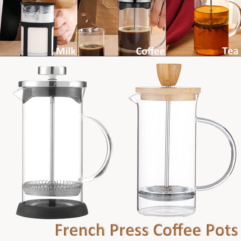 French Press Coffee & Tea - 350-1000ml French Press Coffee Pot Stainless