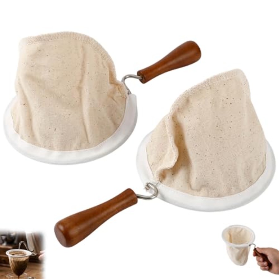 French Press Coffee & Tea - 2PCS Reusable Cloth Coffee Filters, Colador