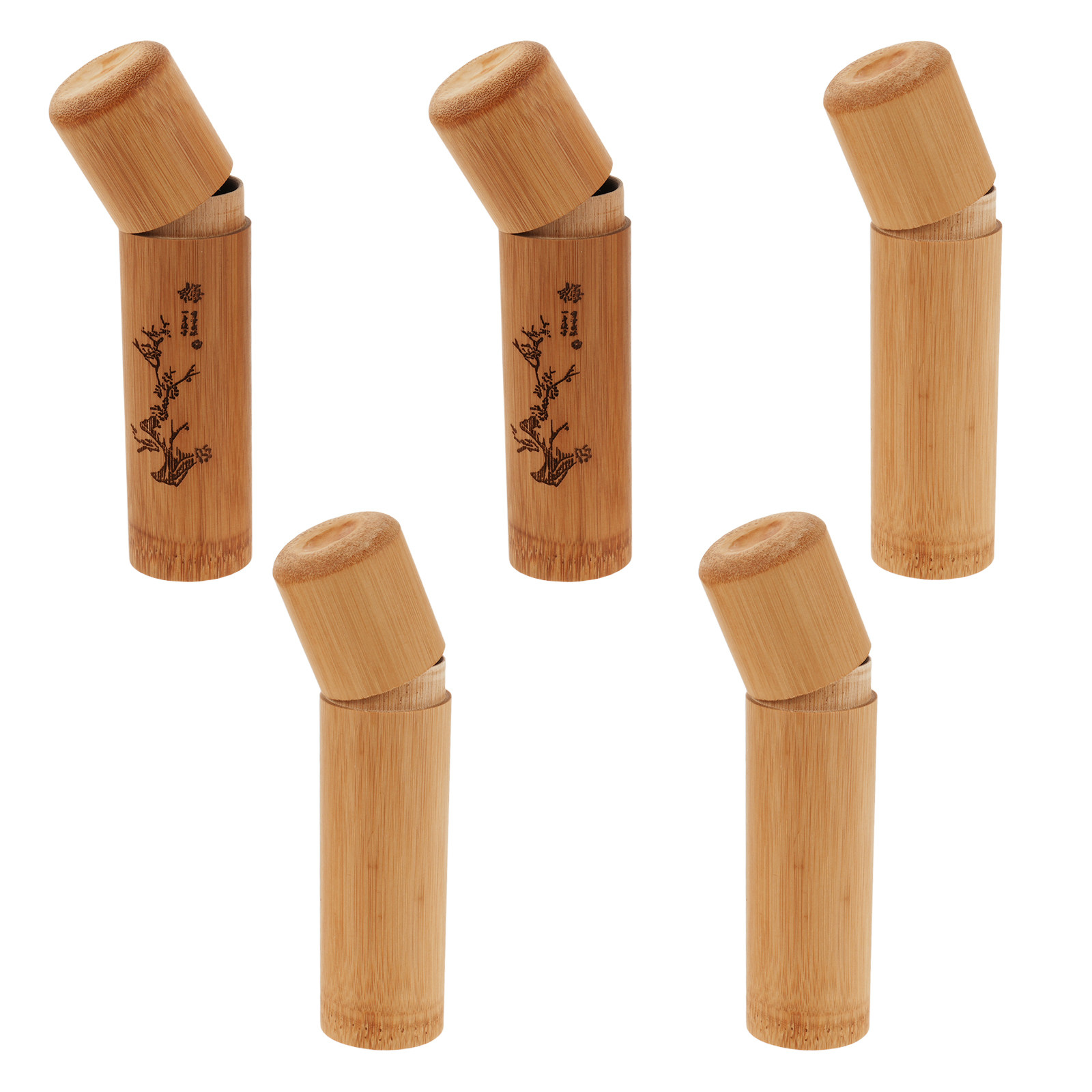 Coffee Tea Sugar - 5Pcs Bamboo Loose Tea Jar Portable