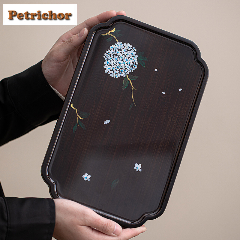Hand Painted Bamboo Pot Bearin - Bamboo Tea Tray のレビューと価格