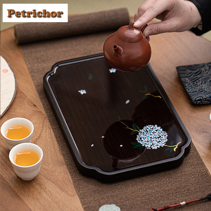Hand Painted Bamboo Pot Bearin - Bamboo Tea Tray のレビューと価格