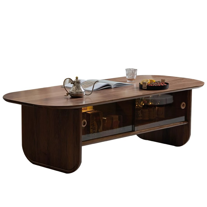 Solid wood coffee table black  - Coffee And Tea-Za のレビューと価格
