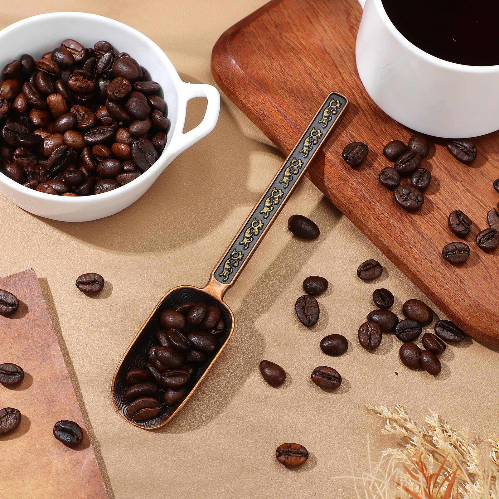 Copper Zinc Retro Style Tea Sc - Coffee Tea Leaf And Bean のレビューと価格