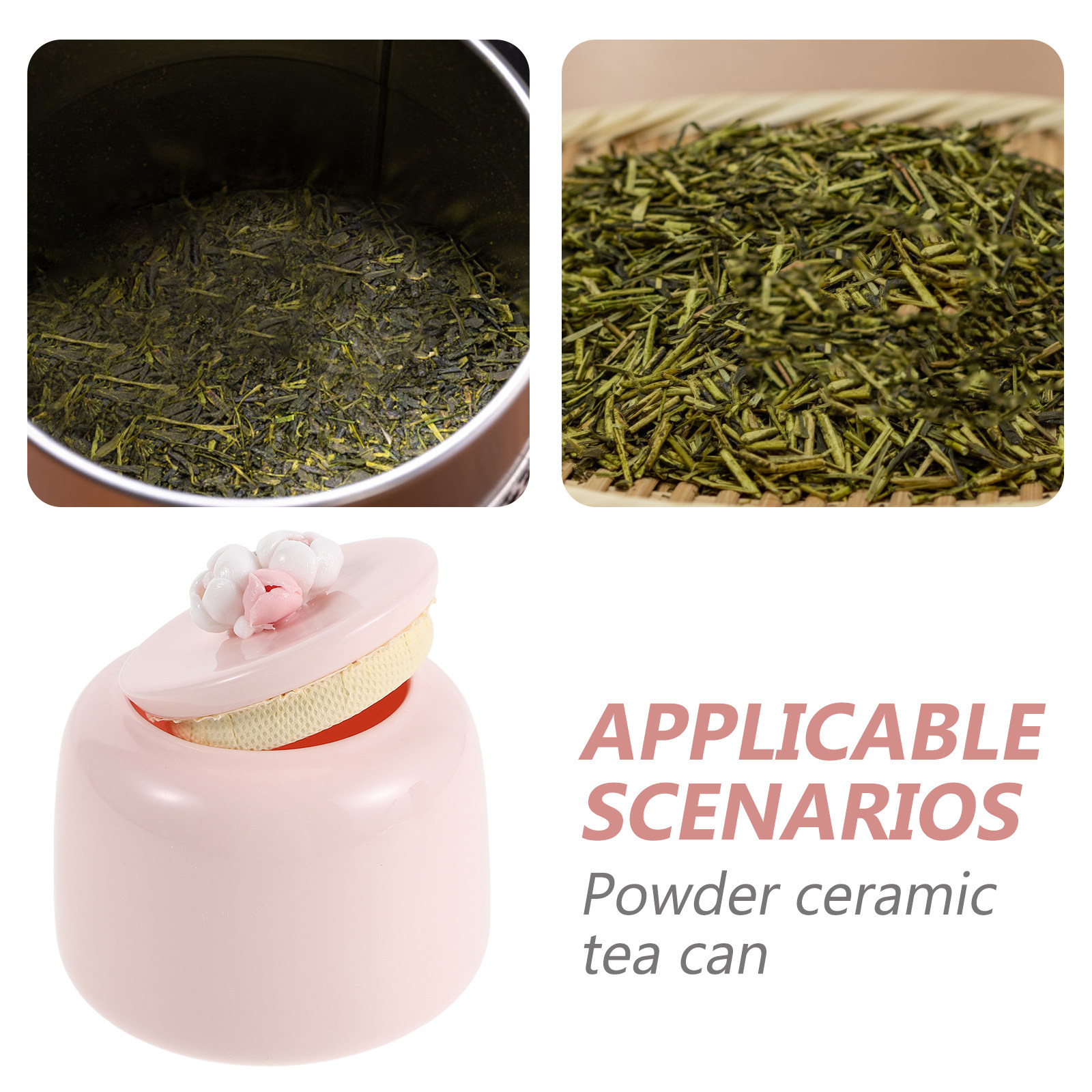 Ceramic Tea Jar Pink Porcelain - Coffee Tea Leaf And Bean のレビューと価格