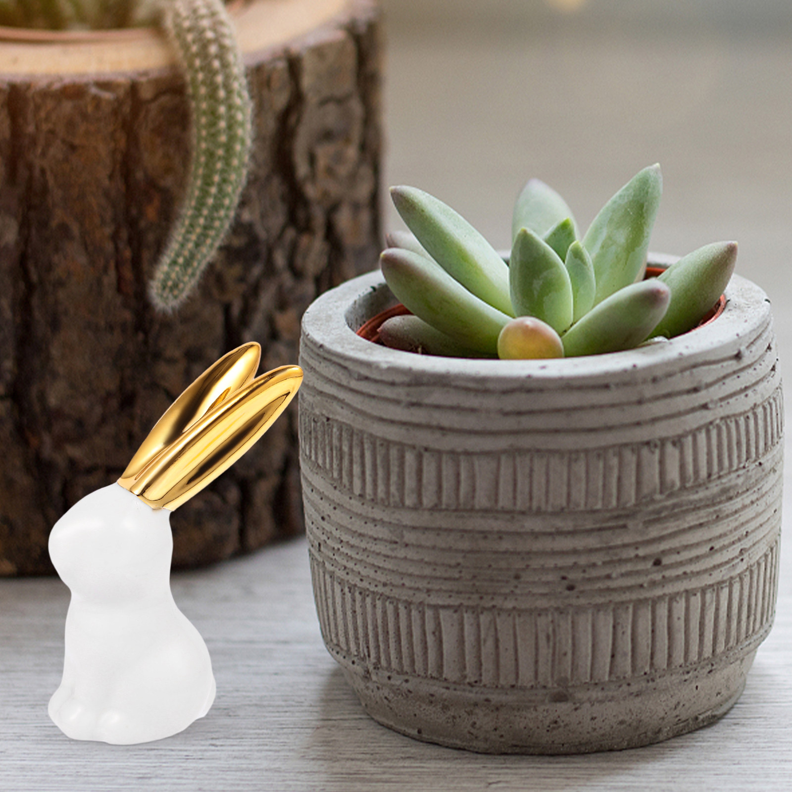 Small Ceramic Rabbit Statue Bu - Coffee Tea Library のレビューと価格