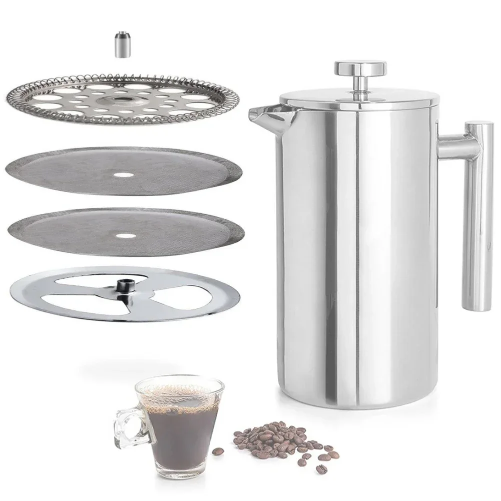 4 Pcs Stainless Steel French P - French Press Coffee & Tea のレビューと価格