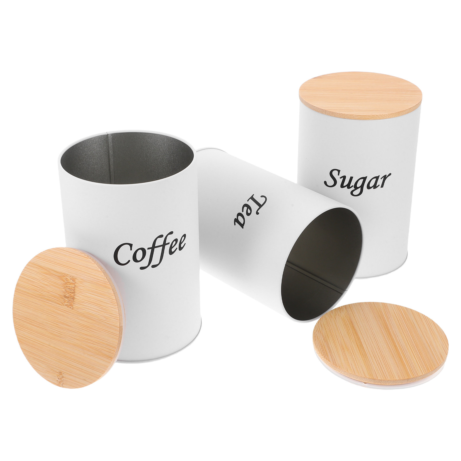 3Pcs Airtight Round Canisters  - Coffee Tea Sugar のレビューと価格