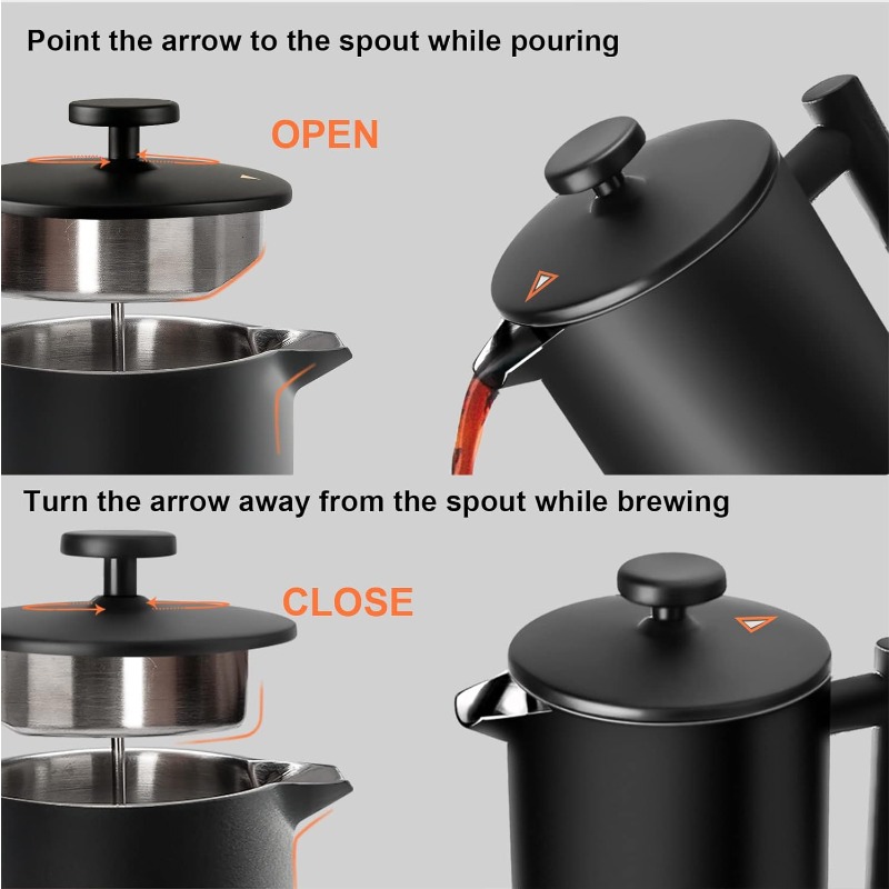 French Press Coffee Maker 34 O - French Press Coffee & Tea のレビューと価格
