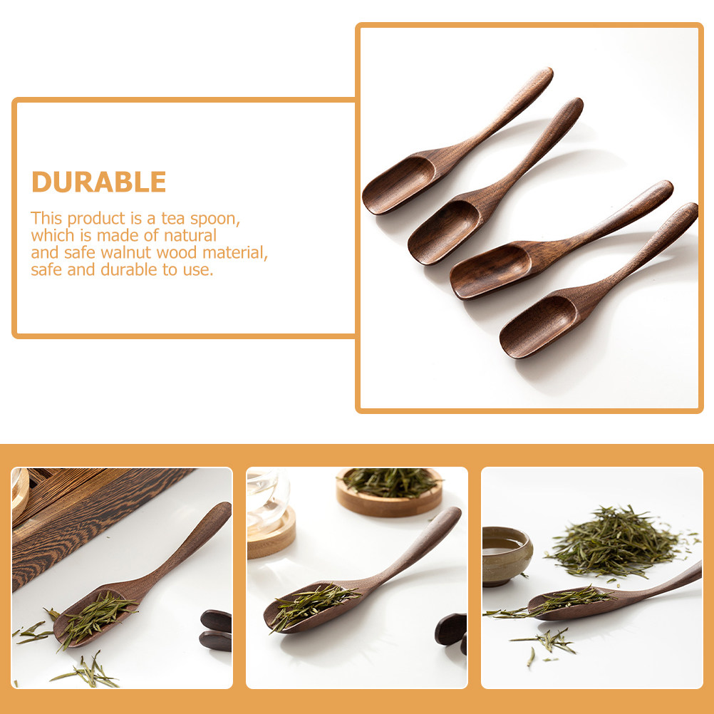 Walnut Wood Tea Scoop Ergonomi - Coffee Tea Leaf And Bean のレビューと価格