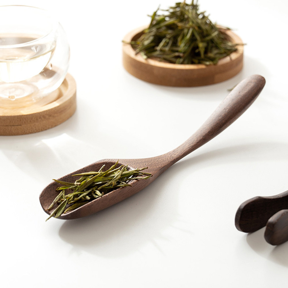 Walnut Wood Tea Scoop Ergonomi - Coffee Tea Leaf And Bean のレビューと価格