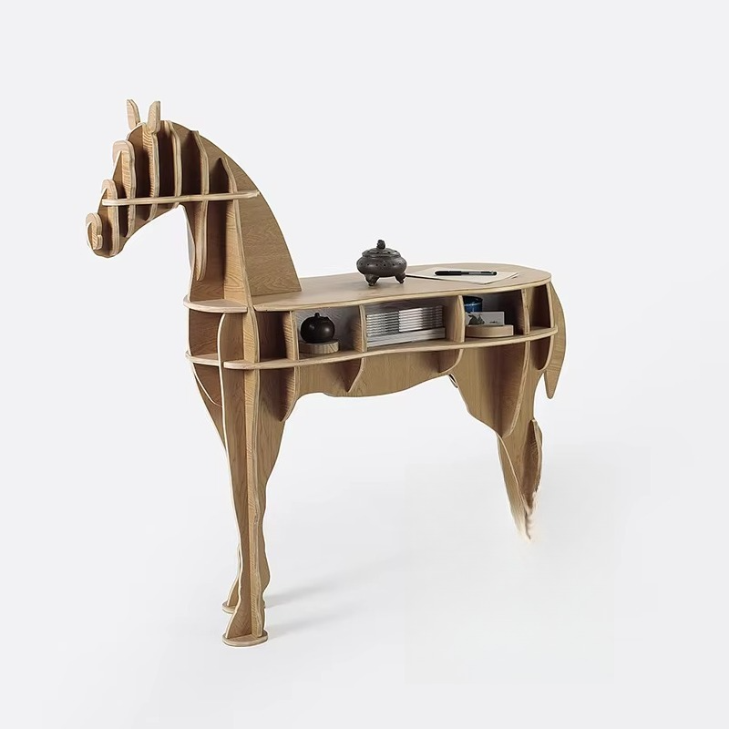 Creative Wooden Horse Tea Coff - Coffee Tea Library のレビューと価格