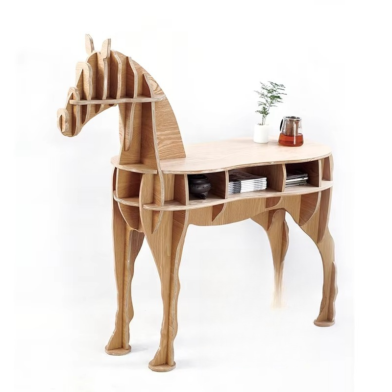Creative Wooden Horse Tea Coff - Coffee Tea Library のレビューと価格
