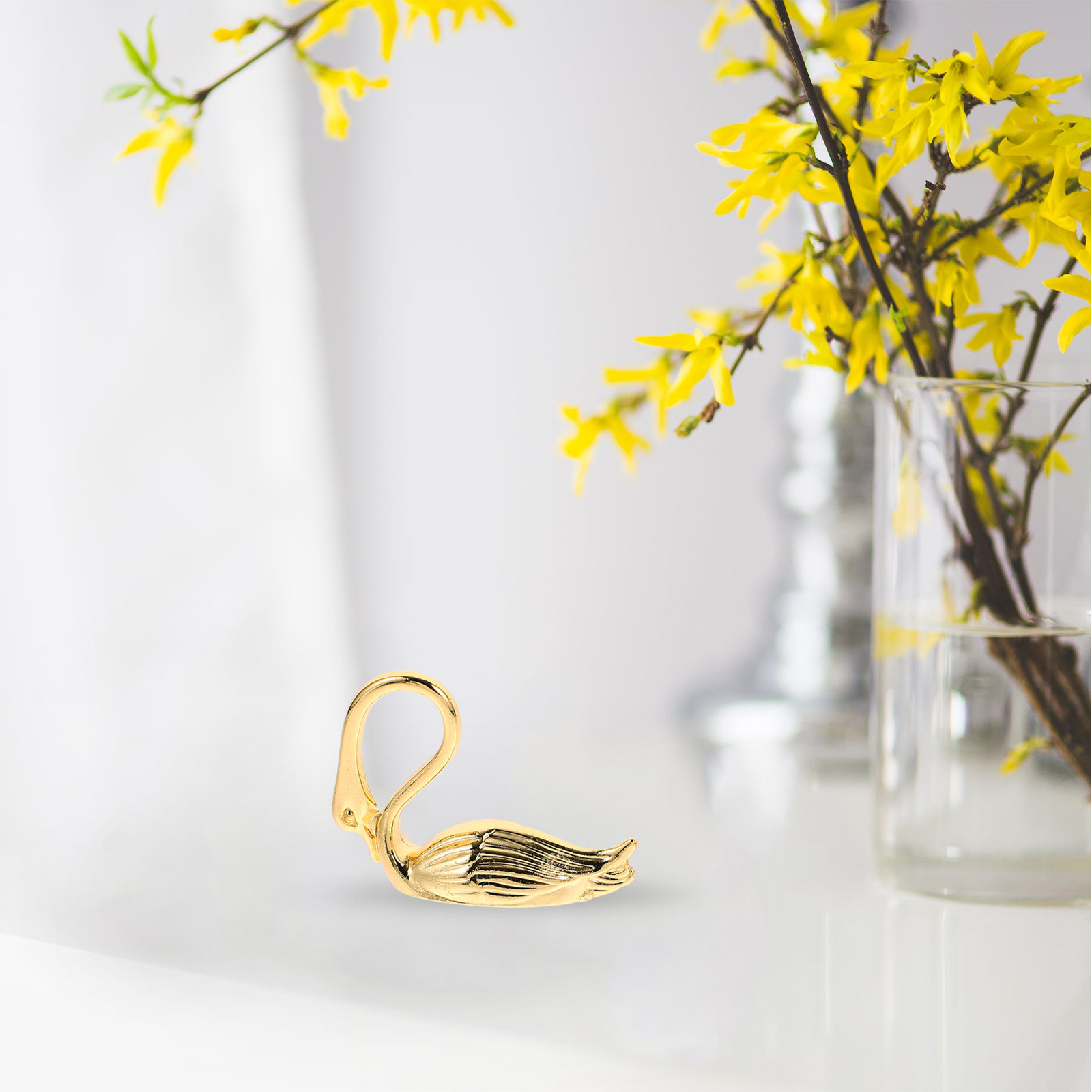 2Pcs Zinc Alloy Swan Statue El - Coffee Tea Library のレビューと価格