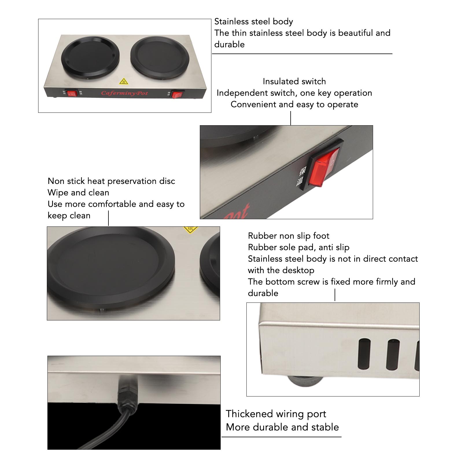 Two Position Coffee Warmer Dou - Coffee Tea Decanter のレビューと価格