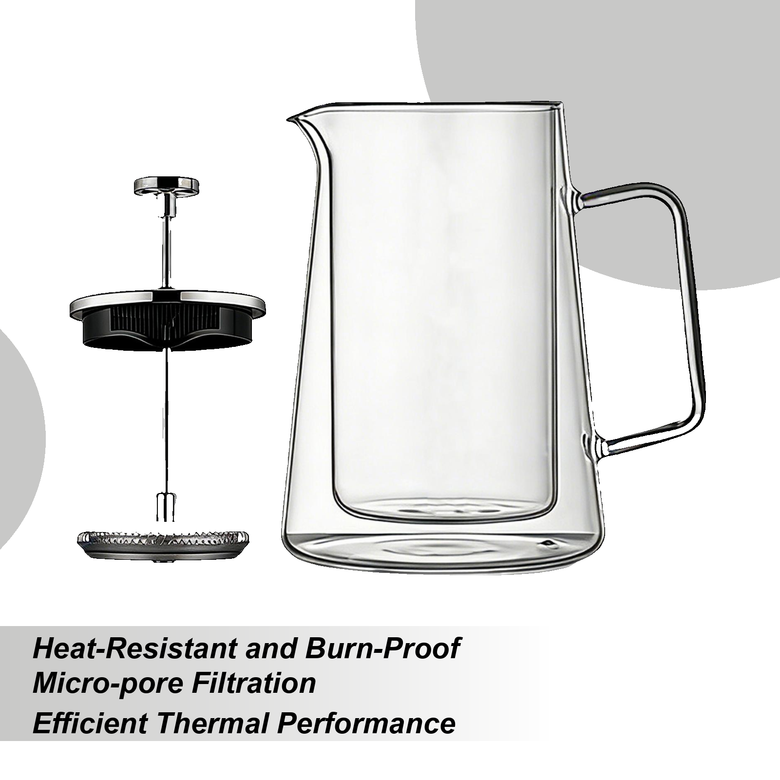 Coffee Presses Glass Stainless - French Press Coffee & Tea のレビューと価格