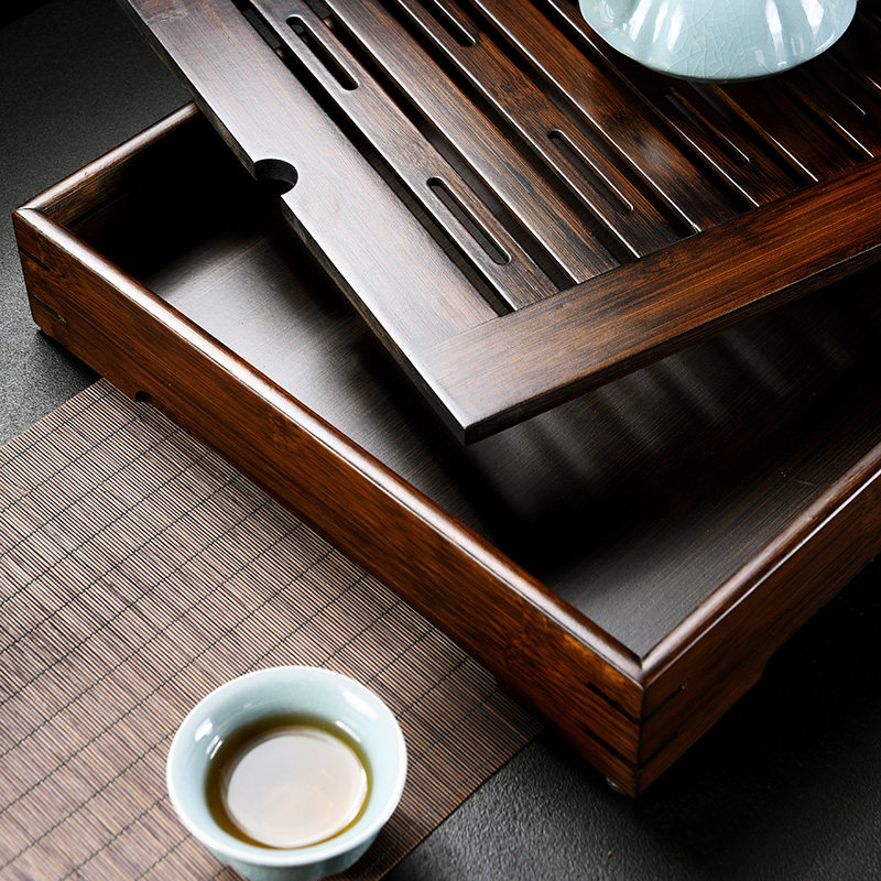 New Simple Walnut-Colored Bamb - Bamboo Tea Tray のレビューと価格