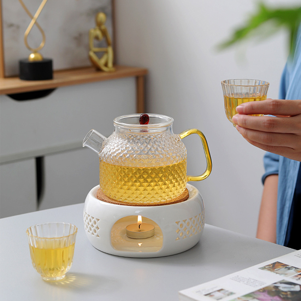 Ceramic Teapot Heaters With Co - Coffee Tea Warmer のレビューと価格