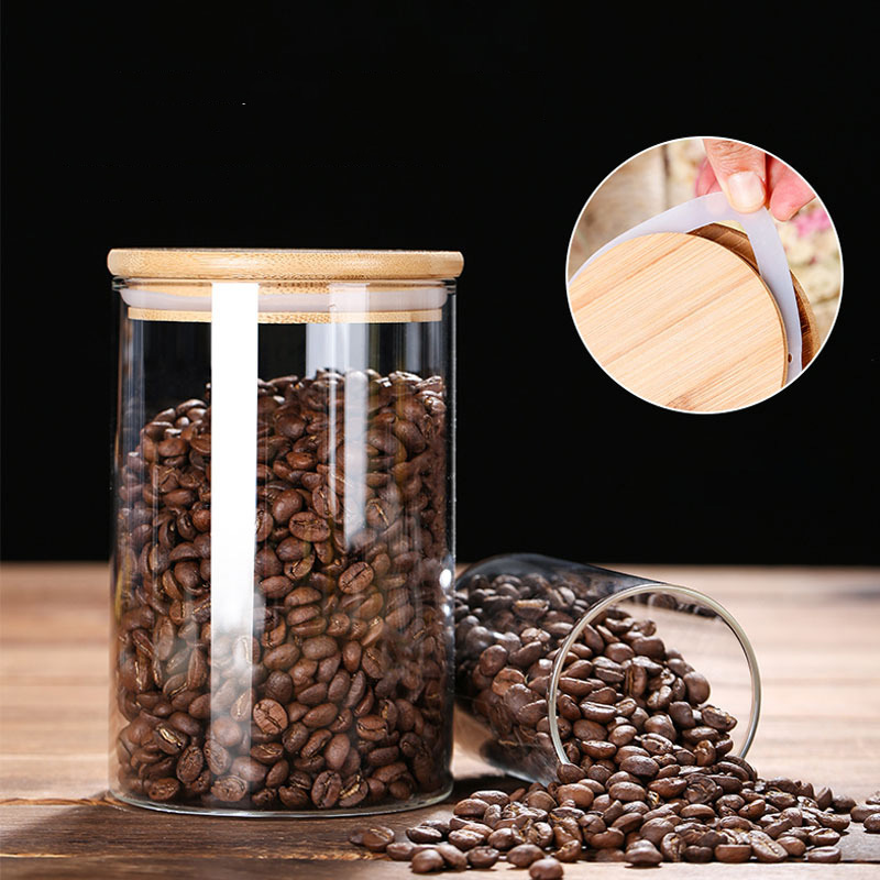 Glass Food Storage Jars with A - Coffee Tea Leaf And Bean のレビューと価格