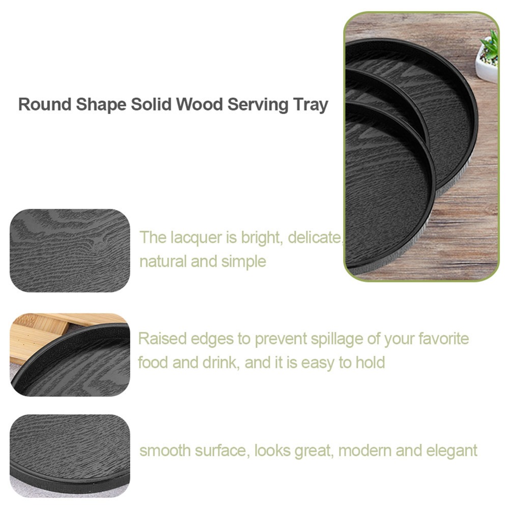 Decorative Tray Round Shape Wo - Bamboo Tea Tray のレビューと価格