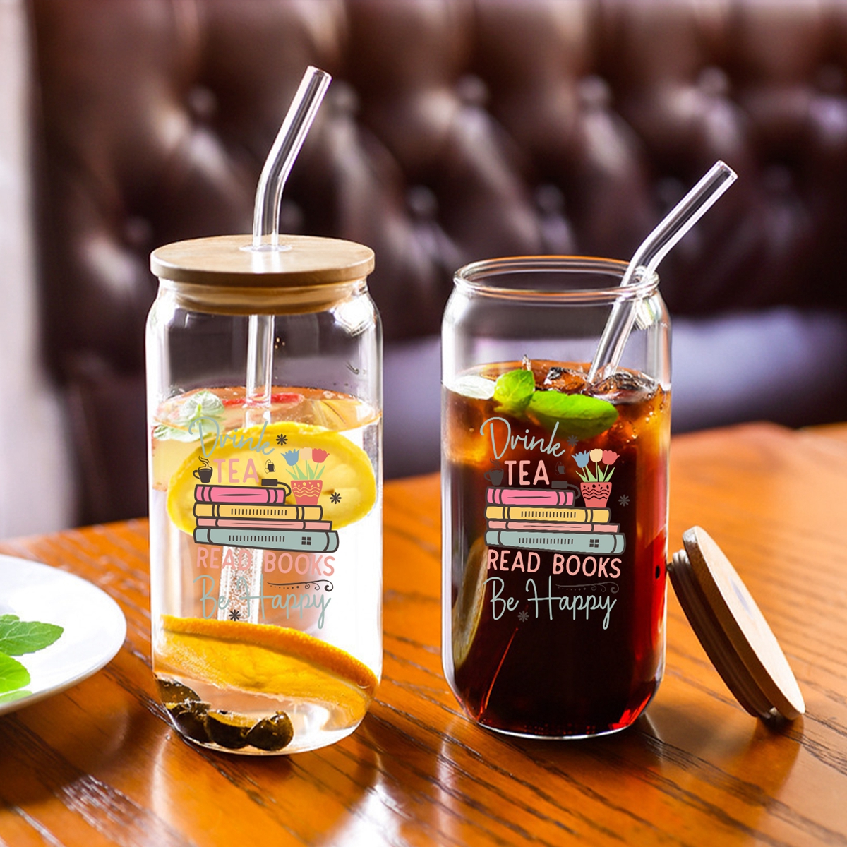 1pc Drink Tea Read Books Be Ha - Coffee Tea Library のレビューと価格