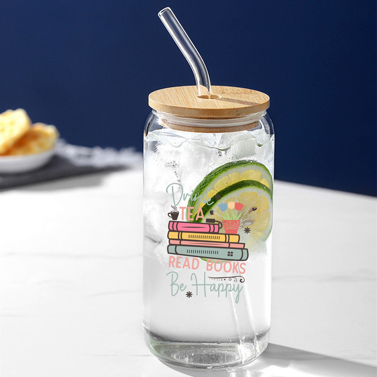1pc Drink Tea Read Books Be Ha - Coffee Tea Library のレビューと価格