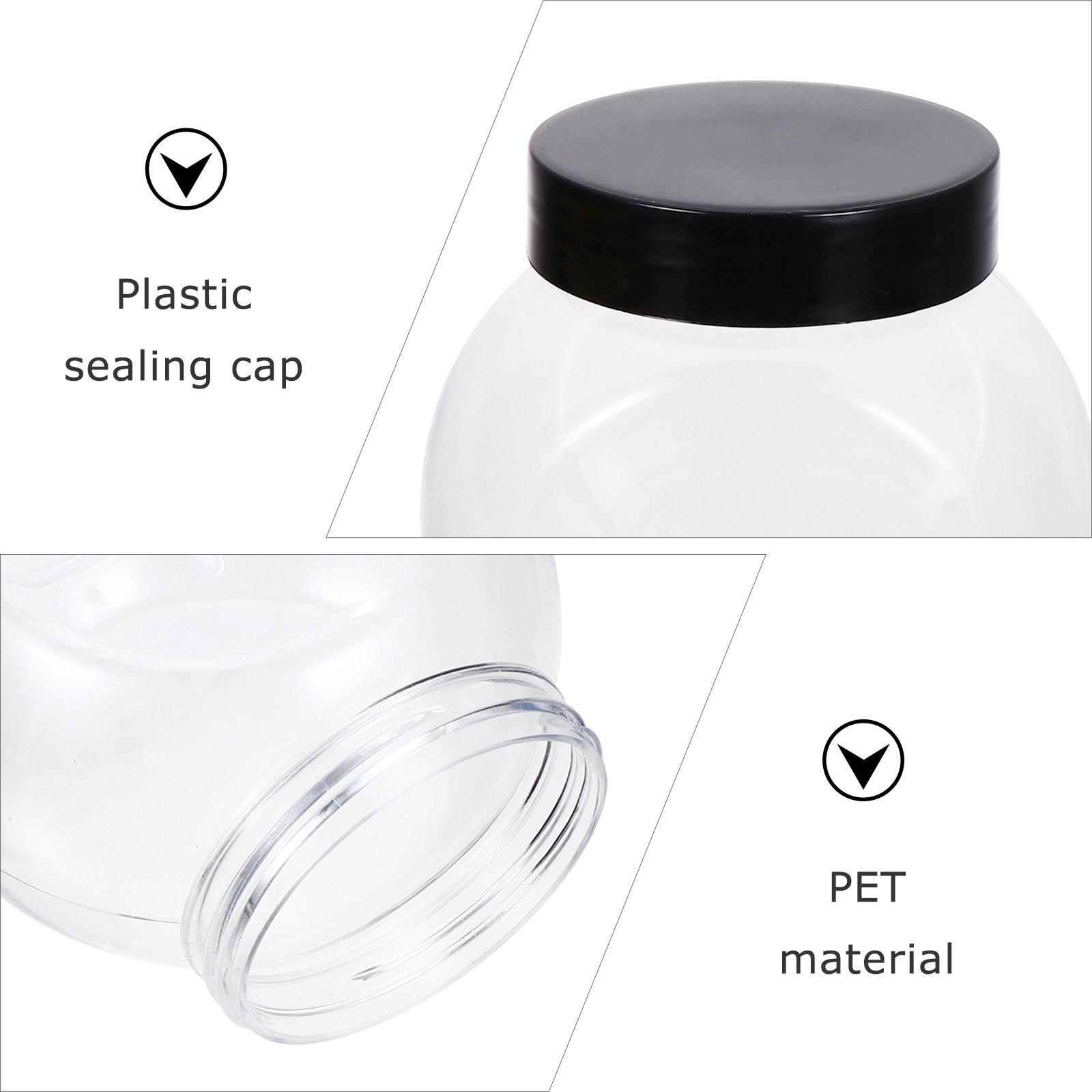 1Set Food Storage Cans Transpa - Coffee Tea Sugar のレビューと価格