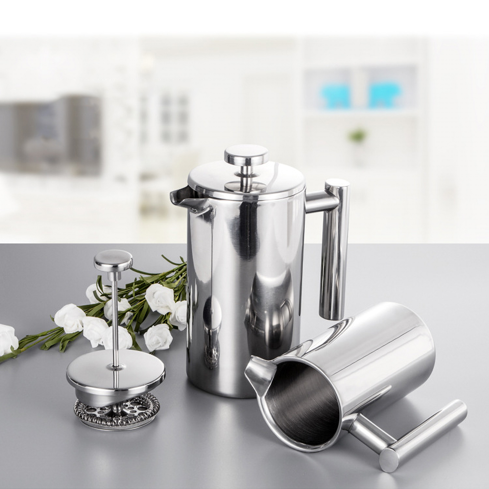 French Press Pot Filter Press  - French Press Coffee & Tea のレビューと価格