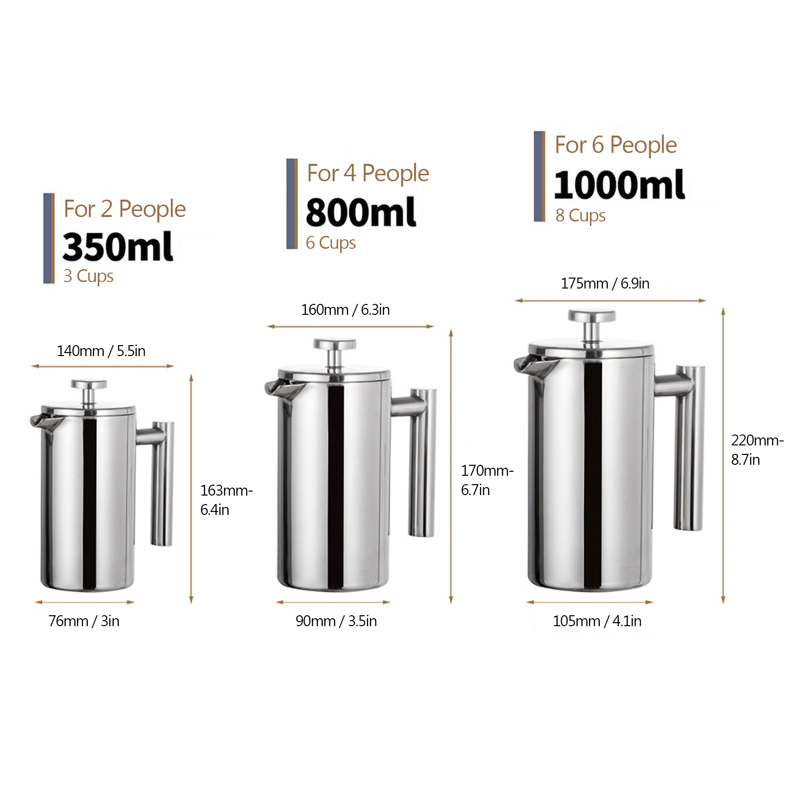 French Press Pot Filter Press  - French Press Coffee & Tea のレビューと価格