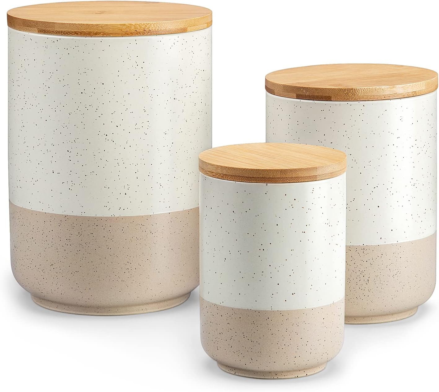 Sabine Ceramic Canister Set wi - Coffee Tea Sugar のレビューと価格