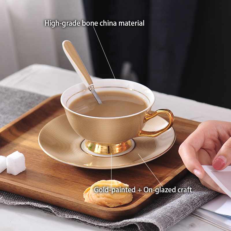 Luxury Gold Bone China Coffee  - Coffee Tea Sugar のレビューと価格