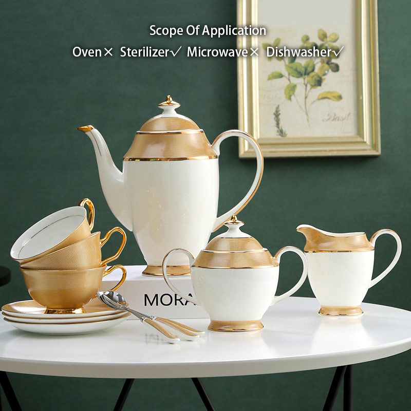 Luxury Gold Bone China Coffee  - Coffee Tea Sugar のレビューと価格