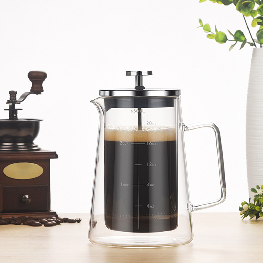 Double Layers French Press Pot - French Press Coffee & Tea のレビューと価格