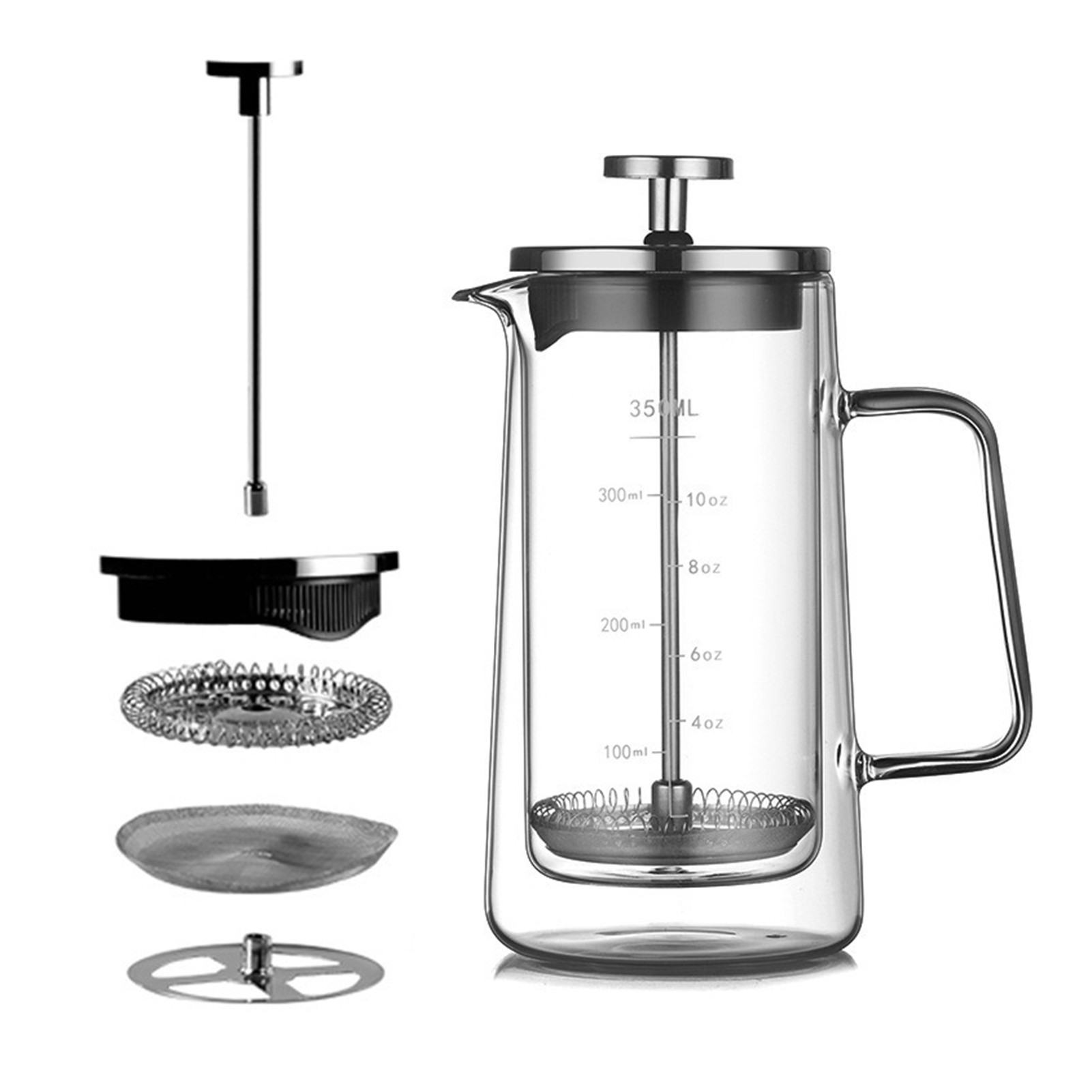Double Layers French Press Pot - French Press Coffee & Tea のレビューと価格