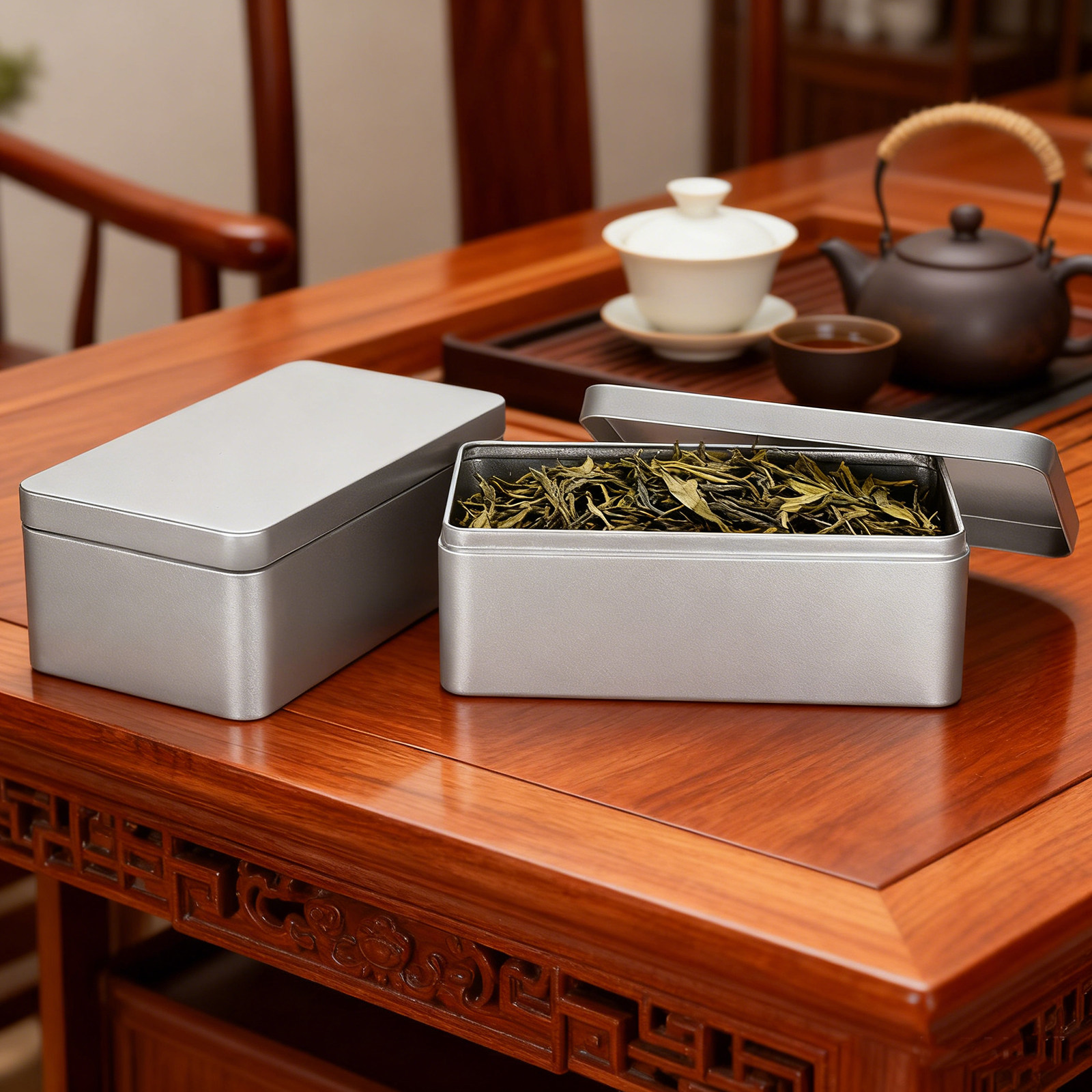 2Pcs Tea Tin Storage Box Small - Coffee Tea Leaf And Bean のレビューと価格