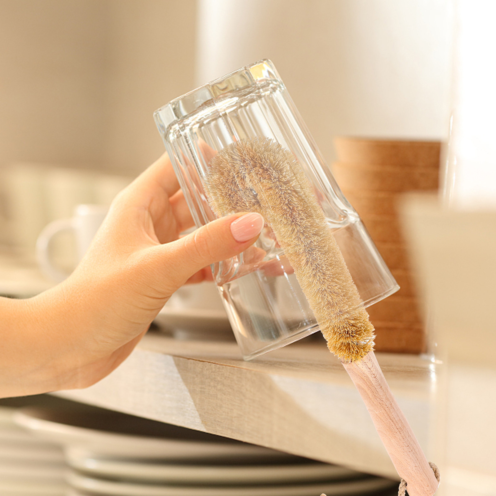 1Pcs Coconut Wood Long Handle  - Coffee Tea Decanter のレビューと価格