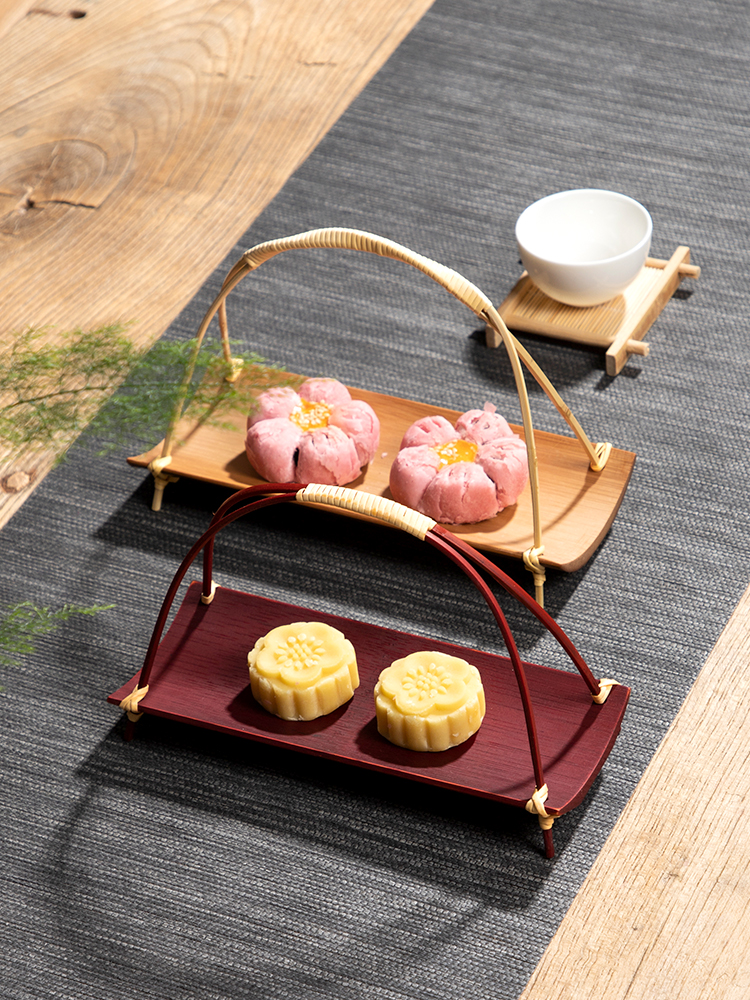 Handcrafted Bamboo Handle Frui - Bamboo Tea Tray のレビューと価格