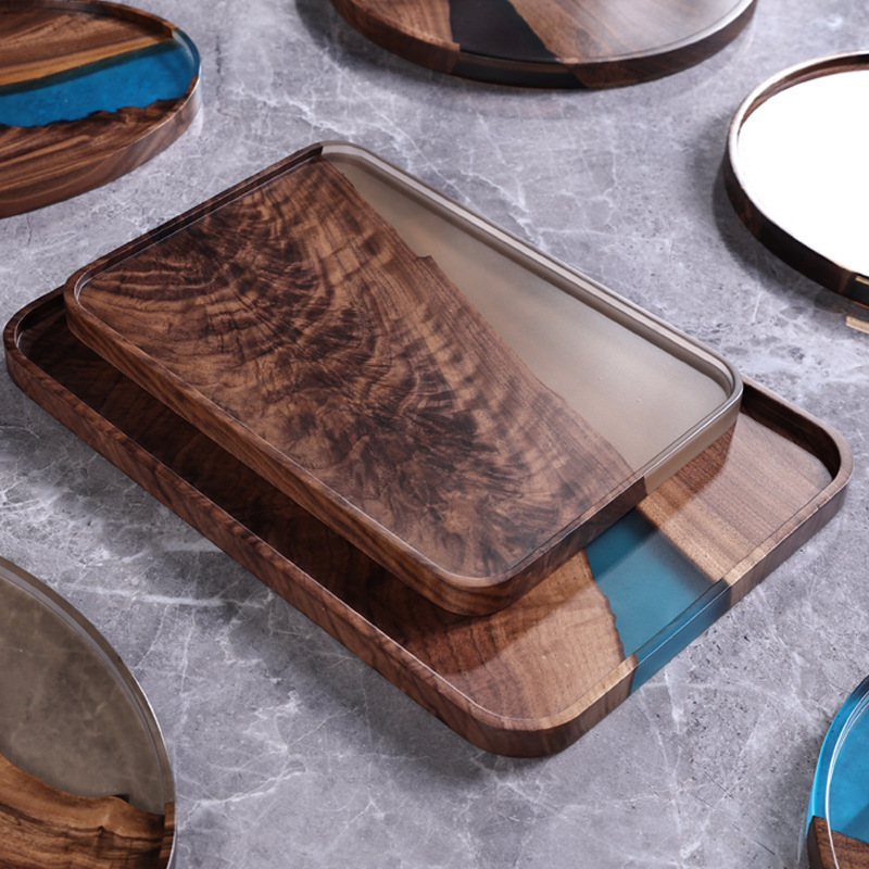 Walnut resin dry bubble tray r - Bamboo Tea Tray のレビューと価格