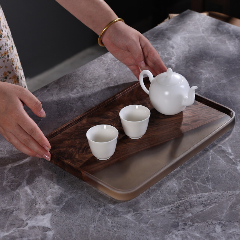 Walnut resin dry bubble tray r - Bamboo Tea Tray のレビューと価格