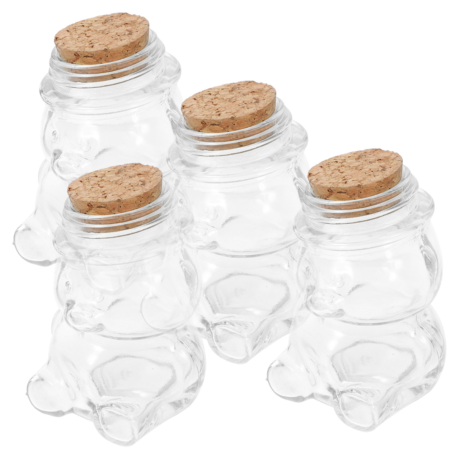 4Pcs Glass Candy Jar Set Trans - Coffee Tea Sugar のレビューと価格