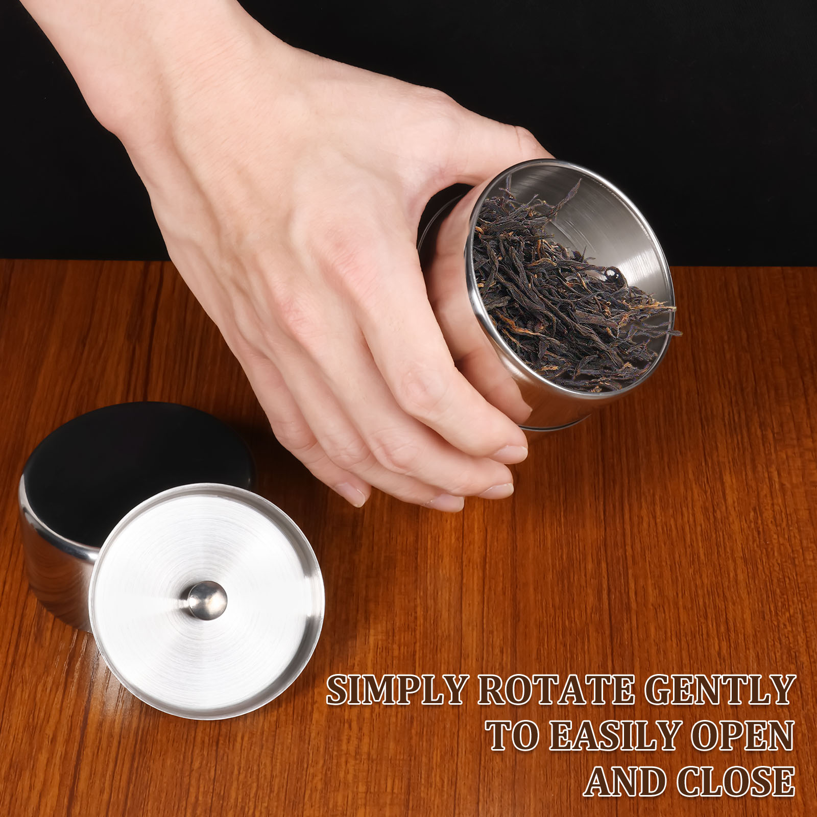 Stainless Steel Tea Leaf Tins  - Coffee Tea Leaf And Bean のレビューと価格