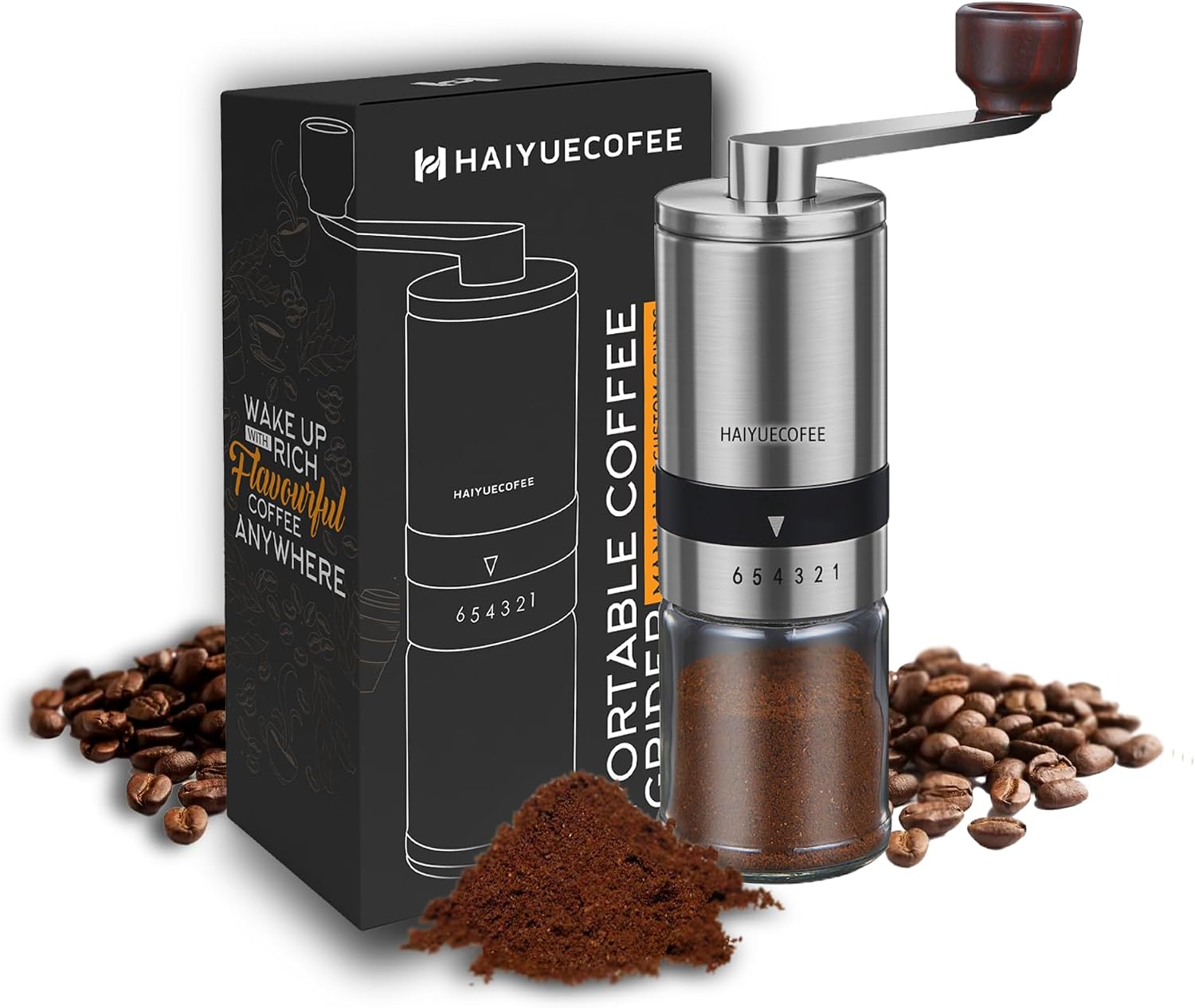 Manual Coffee Grinder with 6 A - French Press Coffee & Tea のレビューと価格