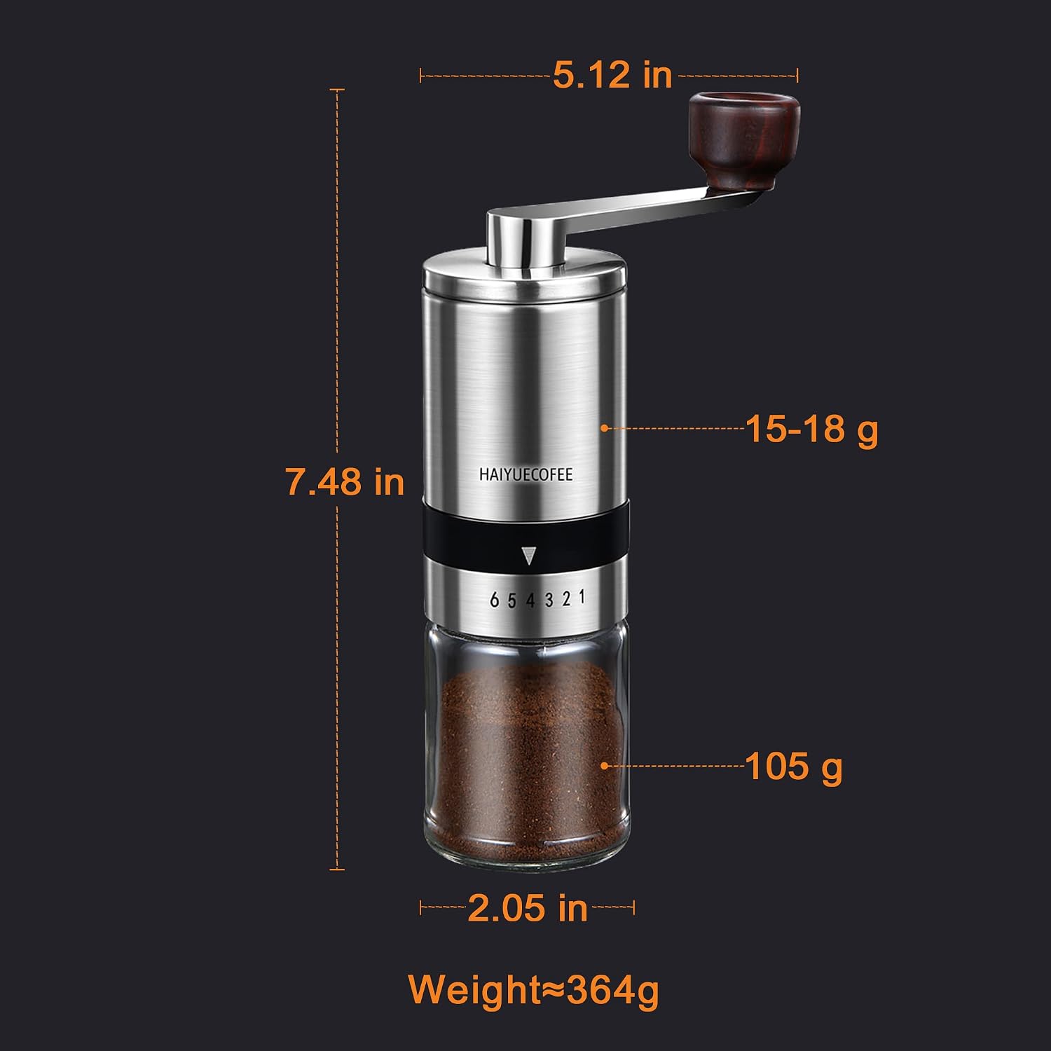 Manual Coffee Grinder with 6 A - French Press Coffee & Tea のレビューと価格