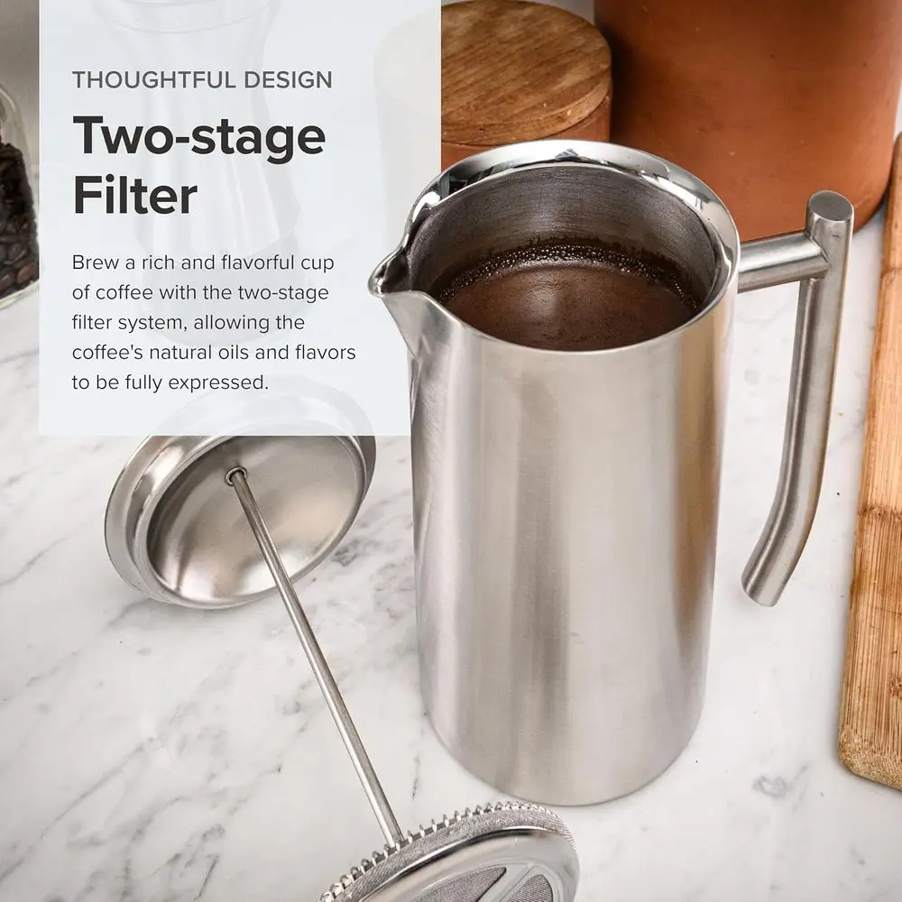 23-Ounce Stainless Steel Frenc - French Press Coffee & Tea のレビューと価格