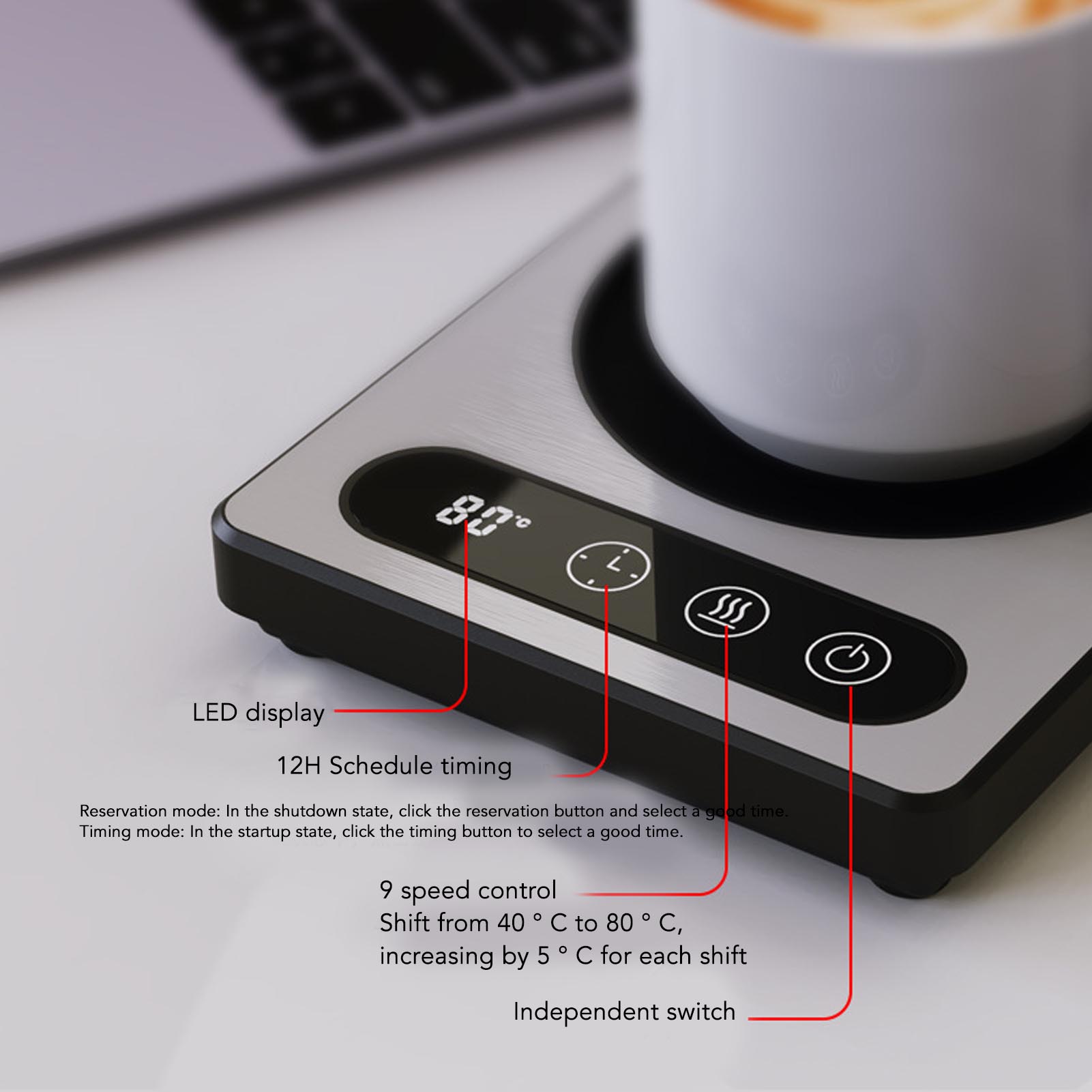 36W Coffee Cup Heater Touch Co - Coffee Tea Warmer のレビューと価格