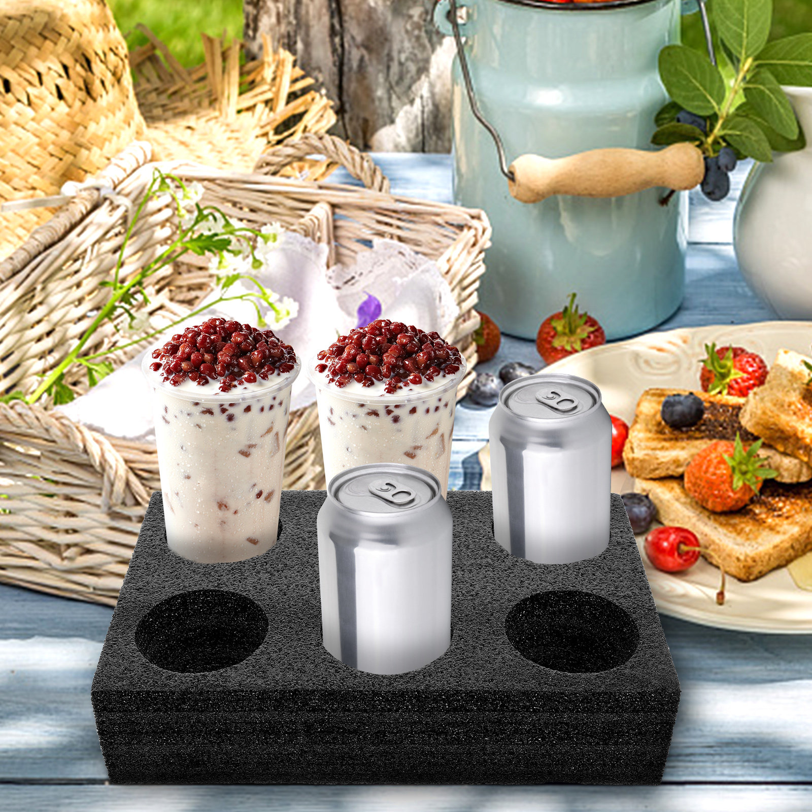 6-Hole Coffee Cup Carrier Tray - Coffee Tea Holders のレビューと価格