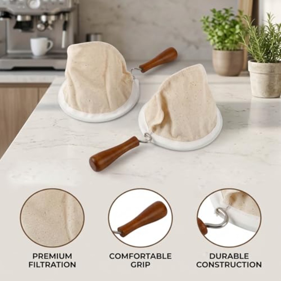2PCS Reusable Cloth Coffee Fil - French Press Coffee & Tea のレビューと価格