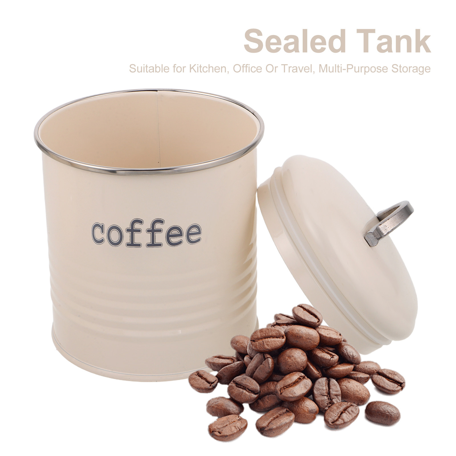 3Pcs Sealed Coffee Bean Contai - Coffee Tea Sugar のレビューと価格