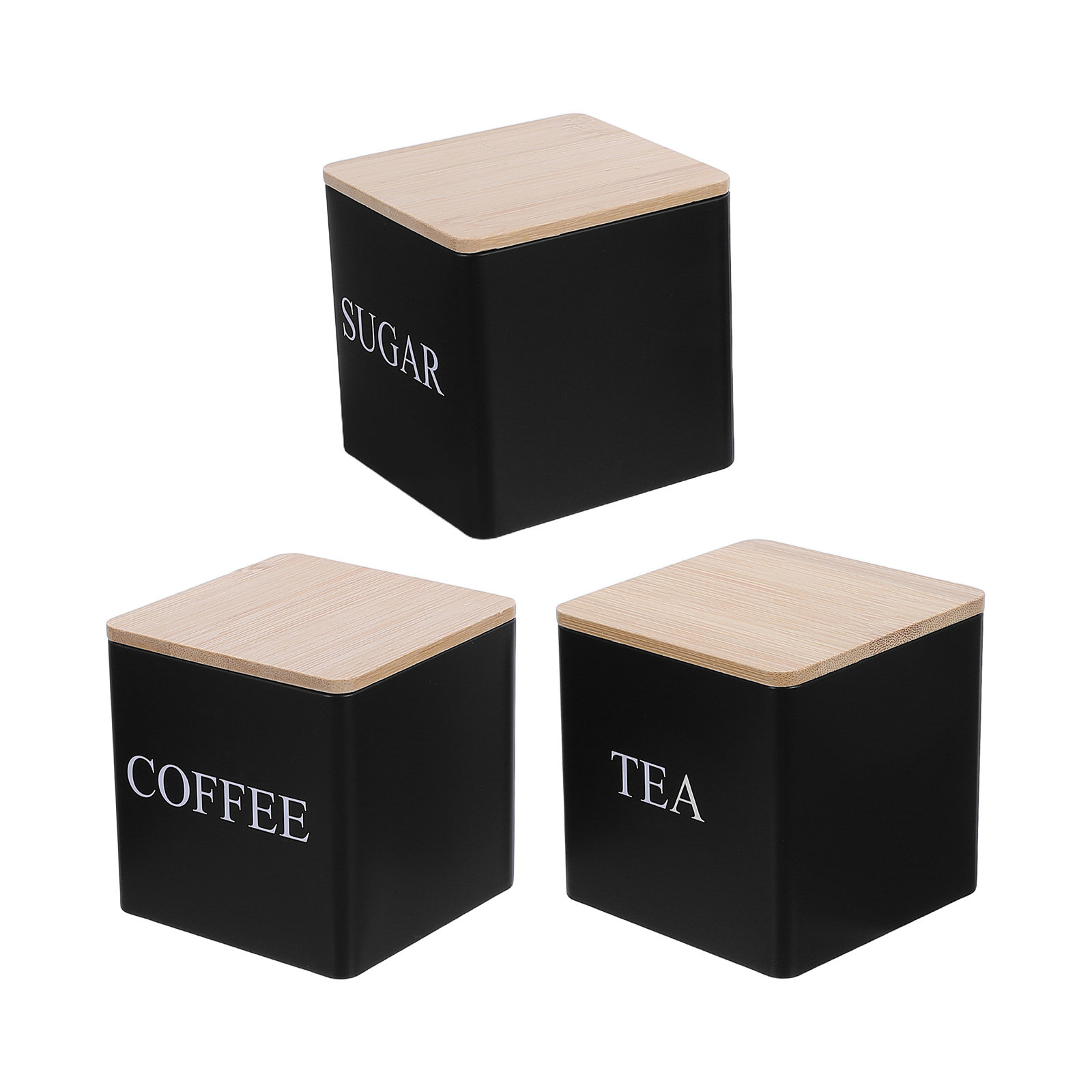 3Pcs Metal Tea Coffee Sugar Ca - Coffee Tea Sugar のレビューと価格