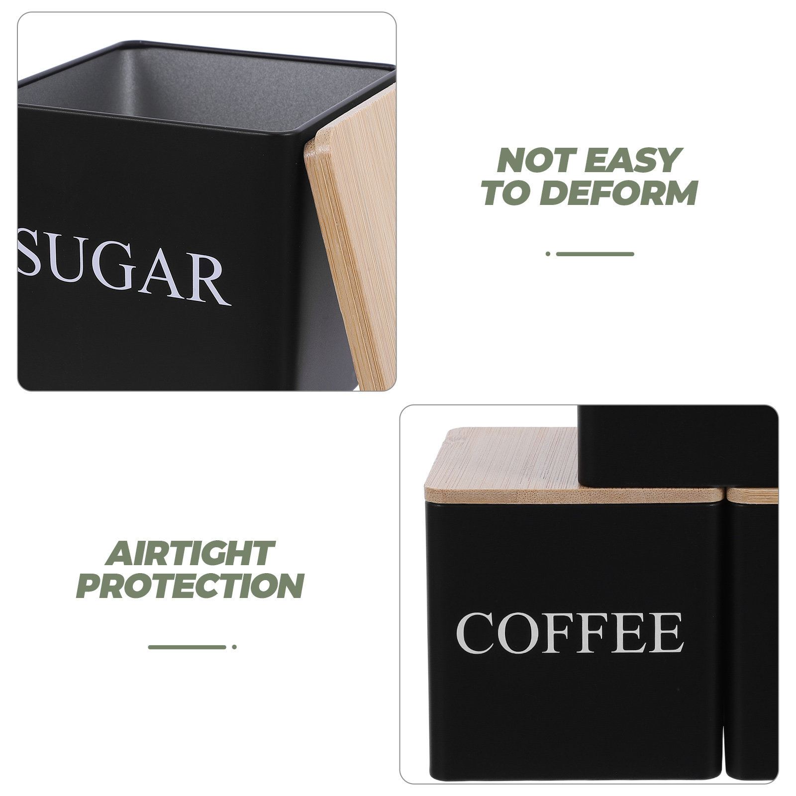3Pcs Metal Tea Coffee Sugar Ca - Coffee Tea Sugar のレビューと価格